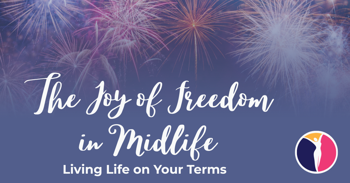 Fireworks in the night sky, a reminder of the celebration of midlife freedom, featured in "The Joy of Freedom in Midlife," a blog about inner peace by Dr. Arlonda Stevens of the Midlife Renaissance Collective.