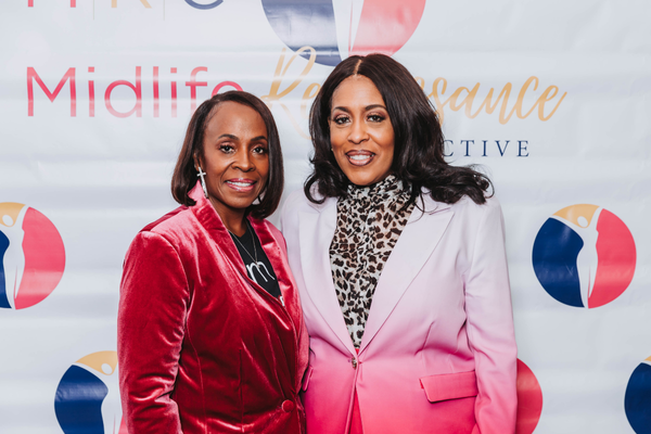 Dr. Arlonda Stevens and Speaker Alaina Hoskins at the Midlife Renaissance Collective's Second Annual Woman Empowerment Conference.