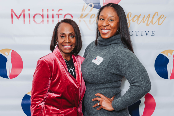 Dr. Arlonda Stevens with Panelist Dr. Natalie Whitlow at the Midlife Renaissance Collective's Second Annual Woman Empowerment Conference.