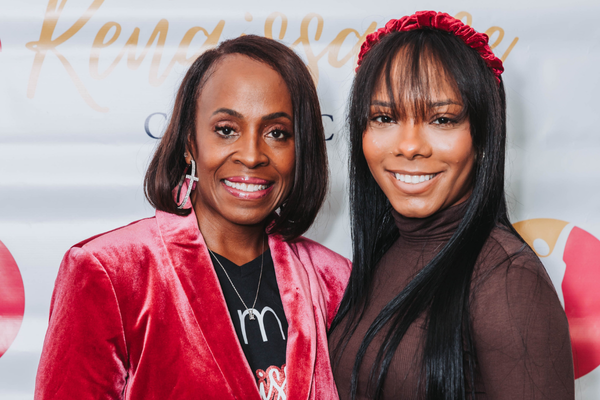 Dr. Arlonda Stevens with Panelist Tamia Reese at the Midlife Renaissance Collective's Second Annual Woman Empowerment Conference.