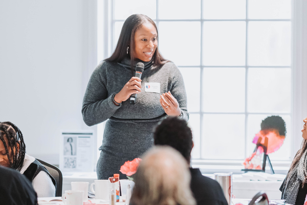 Speaker Dr. Natalie Whitlow at the Midlife Renaissance Collective's Second Annual Woman Empowerment Conference.