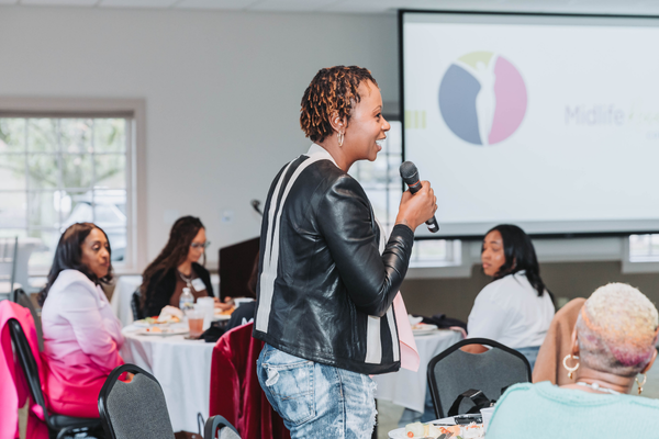 Speaker Dr. Tameka Ellington at the Midlife Renaissance Collective's Second Annual Woman Empowerment Conference.