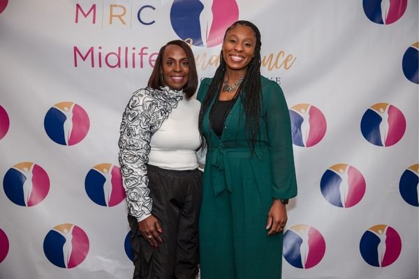 Dr. Arlonda Stevens with Speaker RoseAda White at the Midlife Renaissance Collective's First Annual Woman Empowerment Conference.