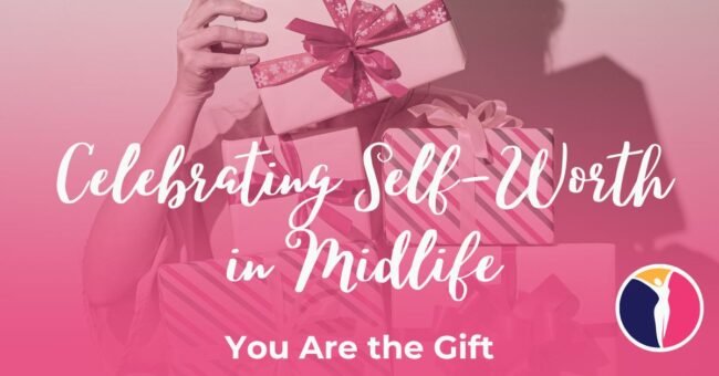 A woman is hidden behind a large pile of presents she is carrying.